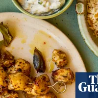 Özlem Warren’s recipes for chicken shish and Turkish-style rice pilaf